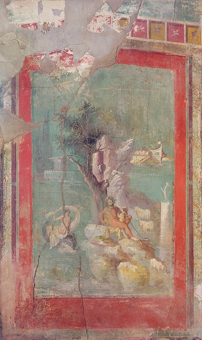 Dettaglio di Galatea e Polifemo, dalla Casa del Sacerdote Amandus, c.15 a.C.-50 d.C. da Roman Roman